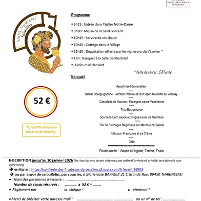 Saint-Vincent des Quatre Coteaux du Vézelien 2026