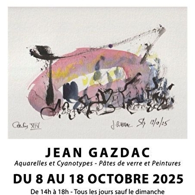 Exposition de Jean Gazdac - Aquarelles et Cyanotypes - Pâtes de verre et Peintures