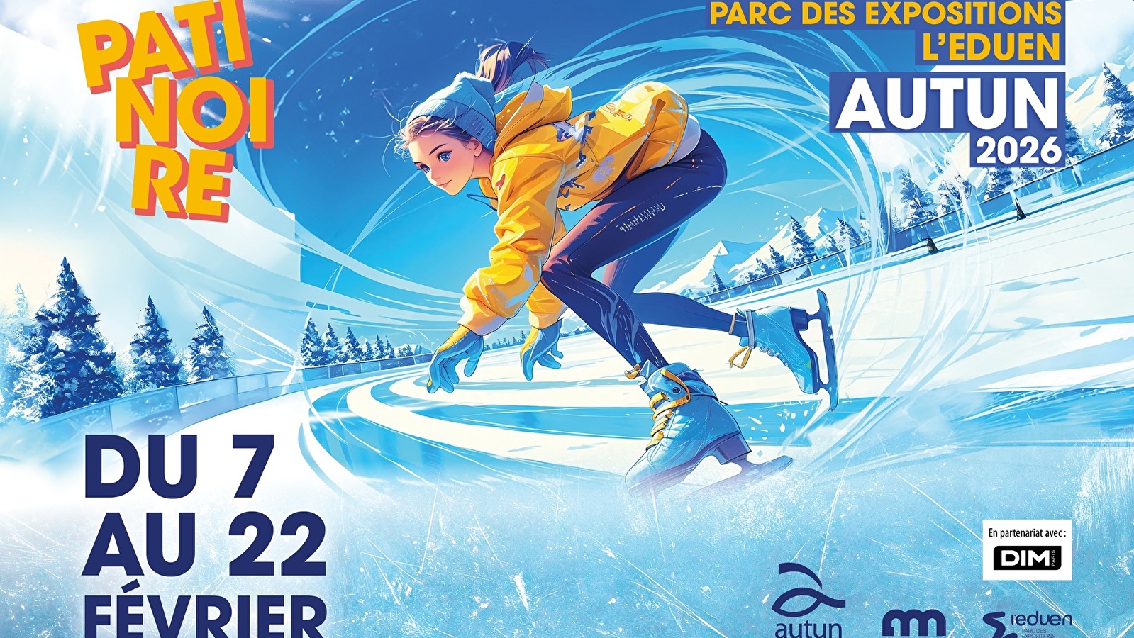 La patinoire éphémère d’Autun