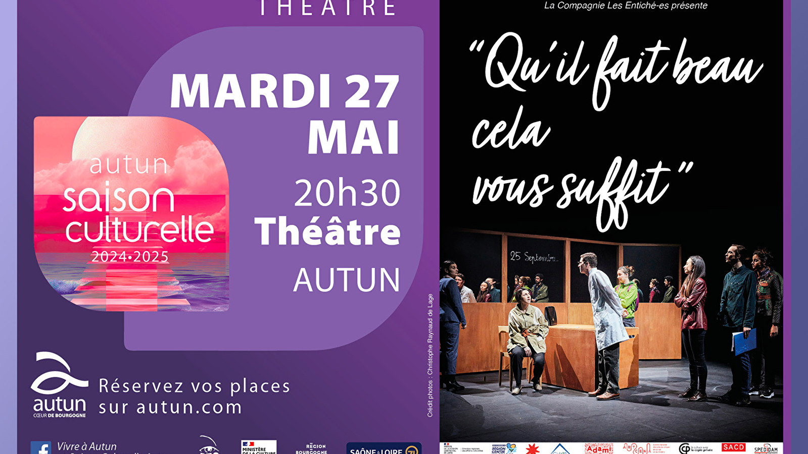 Théâtre - « Qu’il fait beau cela vous suffit »