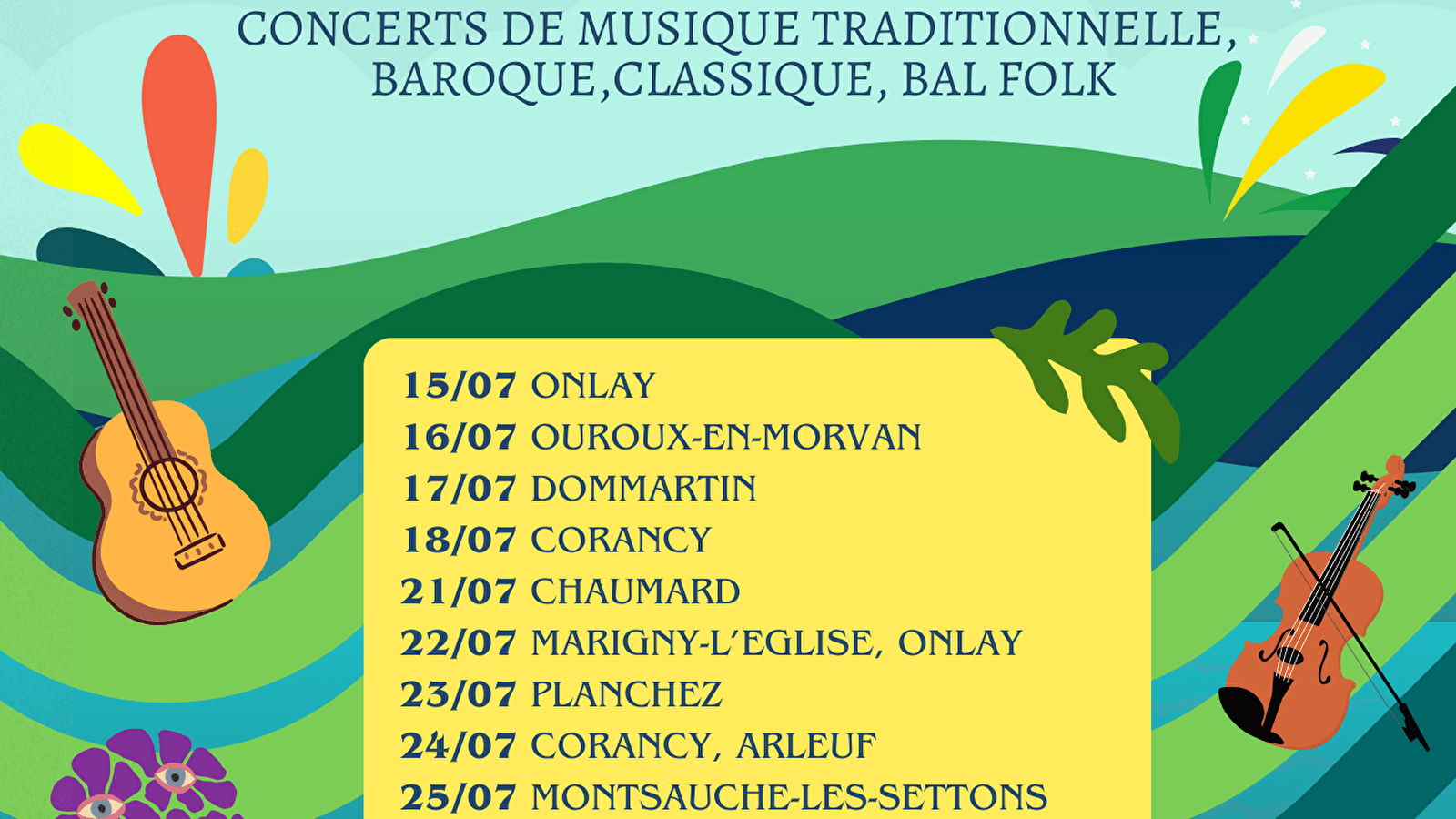  Festival des Grands Lacs du Morvan à Arleuf