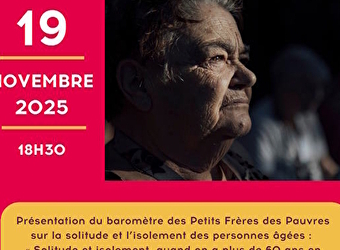 Présentation du Baromètre Petits Frères des Pauvres – « Solitude et isolement, quand on a plus de 60 ans en France en 2025 » - ARNAY-LE-DUC