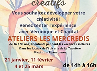 Ateliers artistiques et créatifs - LA TAGNIERE