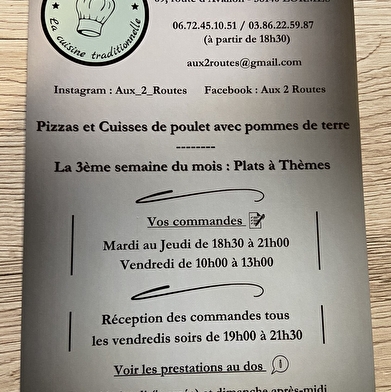 Aux 2 Routes - La Cuisine traditionnelle
