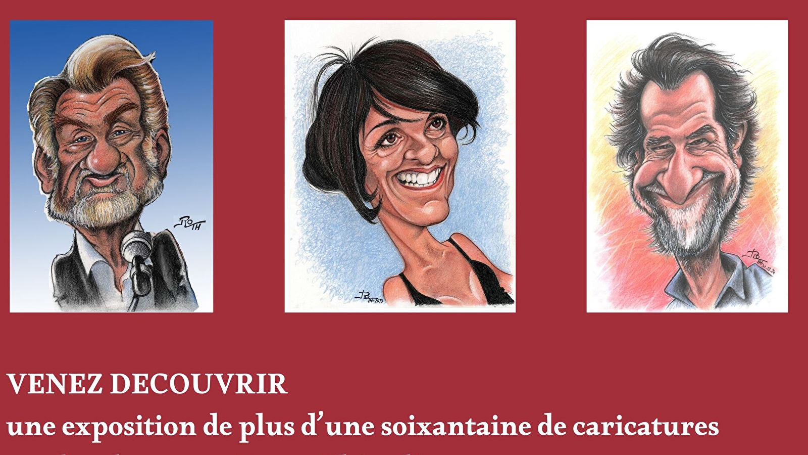 Exposition de caricatures par l'illustrateur Roth