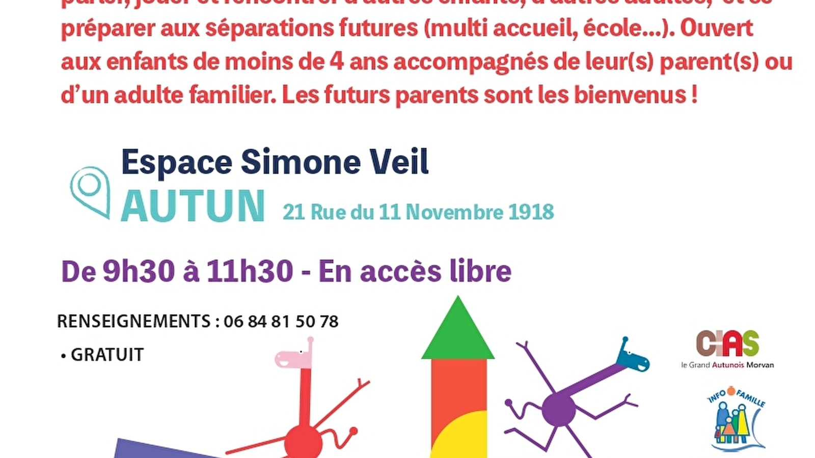 Porte ouverte Lieu d'Accueil Enfant Parent '123 soleil'